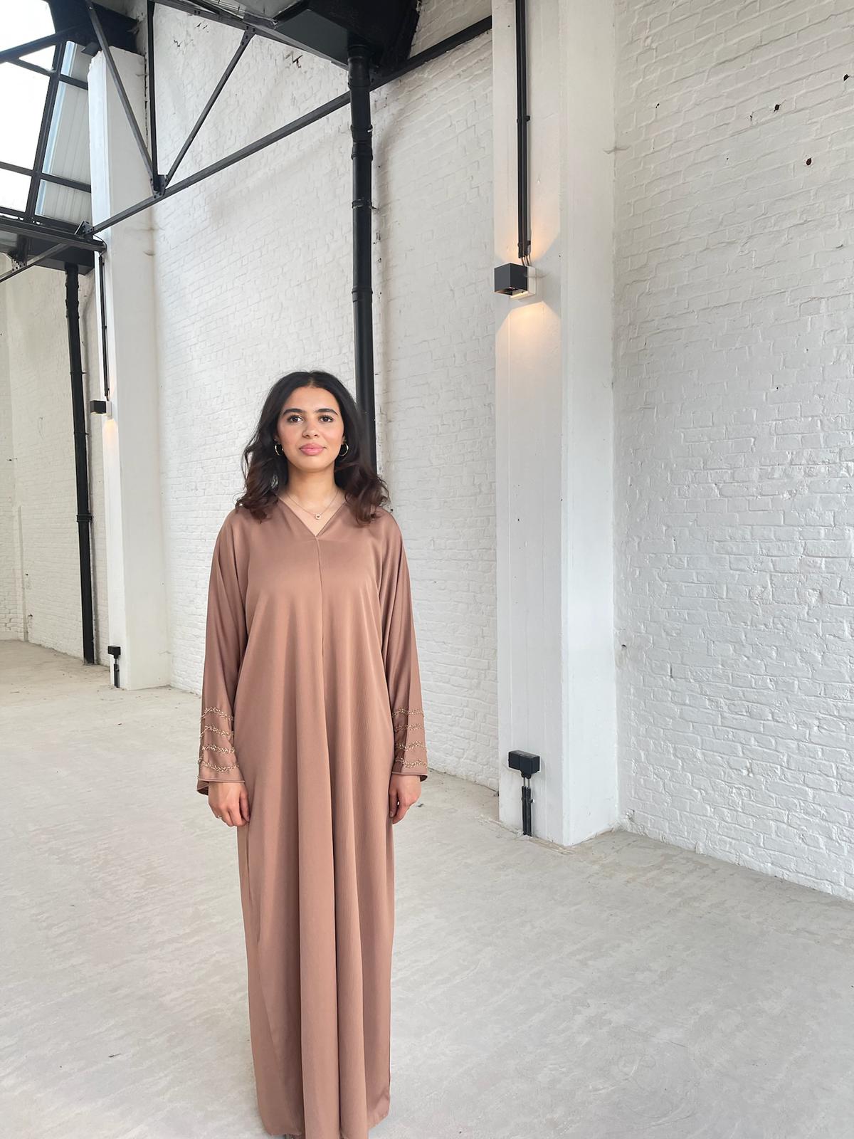 ABAYA BEIGE/HAZELNUT